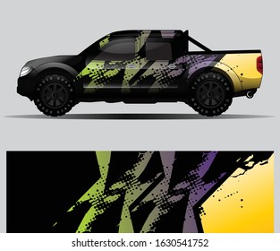 car wrap vector designs with abstract grunge background for vehicle branding