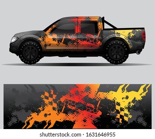 car wrap vector designs with abstract grunge background for vehicle branding