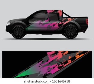 car wrap vector designs with abstract grunge background for vehicle branding