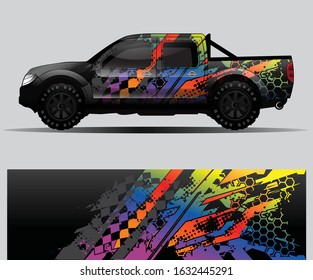 car wrap vector designs with abstract grunge background for vehicle branding