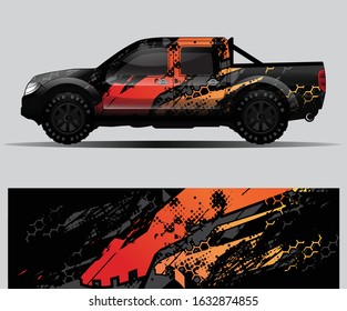car wrap vector designs with abstract grunge background for vehicle branding