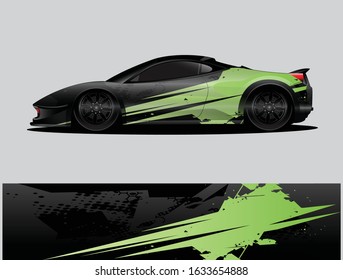 car wrap vector designs with abstract grunge background for vehicle branding