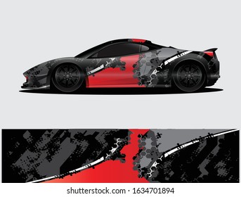 car wrap vector designs with abstract grunge background for vehicle branding