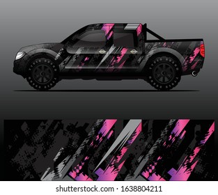 car wrap vector designs with abstract grunge background for vehicle branding