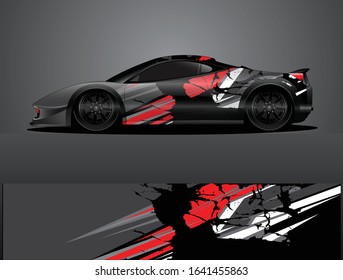 car wrap vector designs with abstract grunge background for vehicle branding