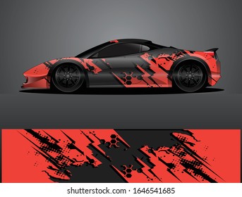 vector de envoltura gráfica de decal de camión deportivo, fondo abstracto