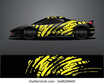 dekale Vektorillustration für Sportwagen, abstrakter Hintergrund