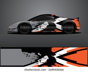 car wrap vector designs with abstract grunge background for vehicle branding