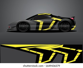 vector de envoltura gráfica de decal de camión deportivo, fondo abstracto