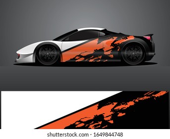 car wrap vector designs with abstract grunge background for vehicle branding