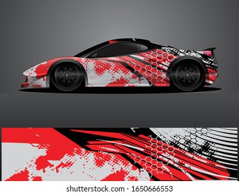car wrap vector designs with abstract grunge background for vehicle branding
