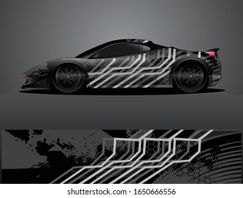 car wrap vector designs with abstract grunge background for vehicle branding