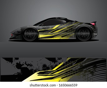 car wrap vector designs with abstract grunge background for vehicle branding