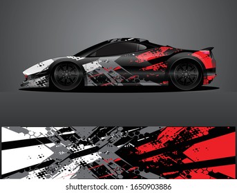 car wrap vector designs with abstract grunge background for vehicle branding