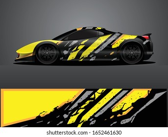 car wrap vector designs with abstract grunge background for vehicle branding