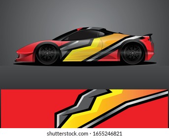 car wrap vector designs with abstract grunge background for vehicle branding