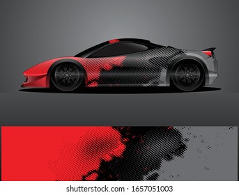 car wrap vector designs with abstract grunge background for vehicle branding