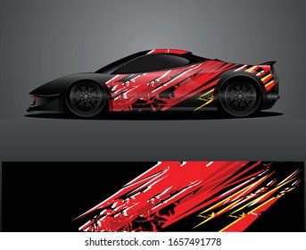 car wrap vector designs with abstract grunge background for vehicle branding