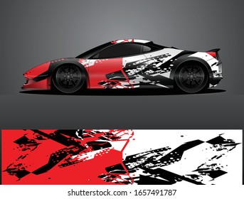 car wrap vector designs with abstract grunge background for vehicle branding