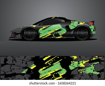 car wrap vector designs with abstract grunge background for vehicle branding