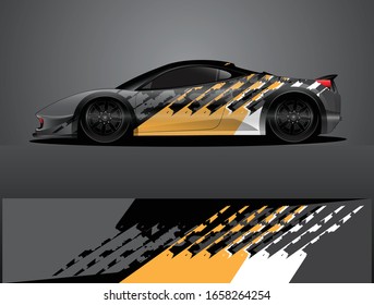 car wrap vector designs with abstract grunge background for vehicle branding