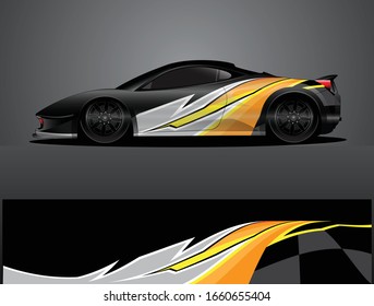 car wrap vector designs with abstract grunge background for vehicle branding