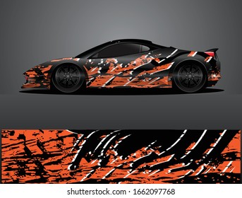 car wrap vector designs with abstract grunge background for vehicle branding