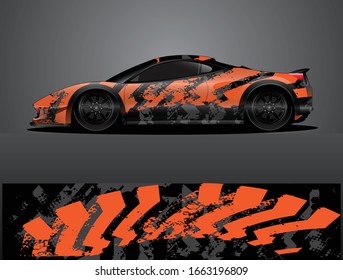 car wrap vector designs with abstract grunge background for vehicle branding