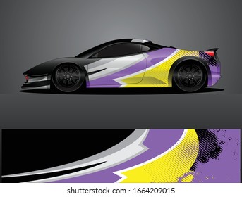 vector de envoltura gráfica de decal de camión deportivo, fondo abstracto
