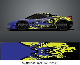 car wrap vector designs with abstract grunge background for vehicle branding