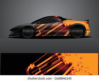 car wrap vector designs with abstract grunge background for vehicle branding