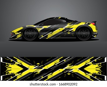 car wrap vector designs with abstract grunge background for vehicle branding