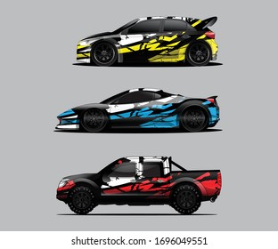Car-decal-Grafikpackung, Vektorillustration-Paket, abstrakter Hintergrund
