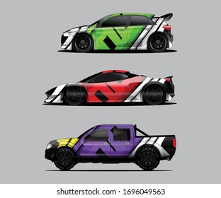 Car-decal-Grafikpackung, Vektorillustration-Paket, abstrakter Hintergrund