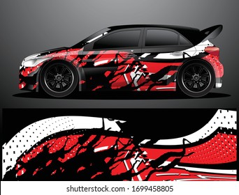 car wrap vector designs with abstract grunge background for vehicle branding