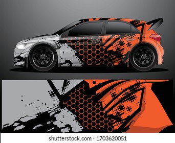 car wrap vector designs with abstract grunge background for vehicle branding