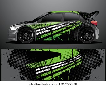 car wrap vector designs with abstract grunge background for vehicle branding