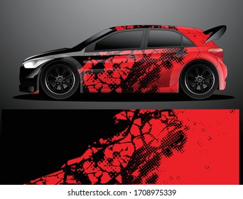 car wrap vector designs with abstract grunge background for vehicle branding