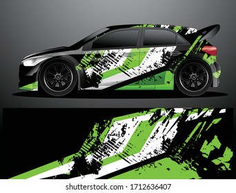 car wrap vector designs with abstract grunge background for vehicle branding