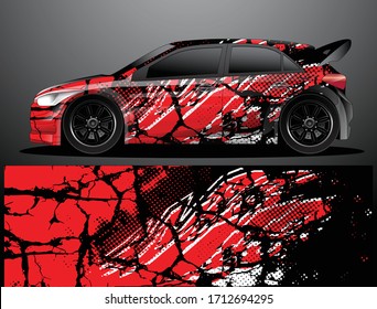 car wrap vector designs with abstract grunge background for vehicle branding