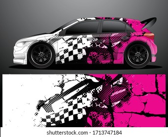 car wrap vector designs with abstract grunge background for vehicle branding