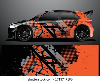 car wrap vector designs with abstract grunge background for vehicle branding