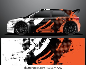 car wrap vector designs with abstract grunge background for vehicle branding