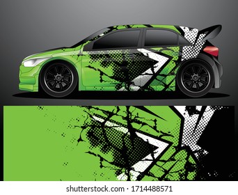 car wrap vector designs with abstract grunge background for vehicle branding