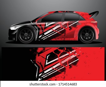 car wrap vector designs with abstract grunge background for vehicle branding