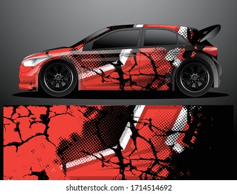 car wrap vector designs with abstract grunge background for vehicle branding