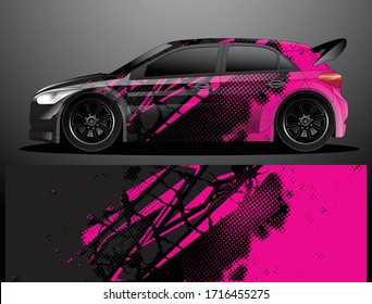 car wrap vector designs with abstract grunge background for vehicle branding