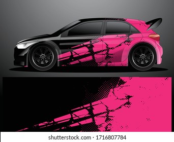 car wrap vector designs with abstract grunge background for vehicle branding
