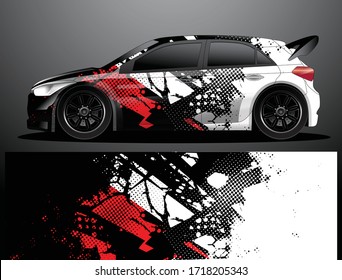 car wrap vector designs with abstract grunge background for vehicle branding