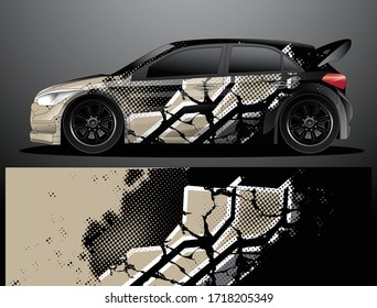 car wrap vector designs with abstract grunge background for vehicle branding